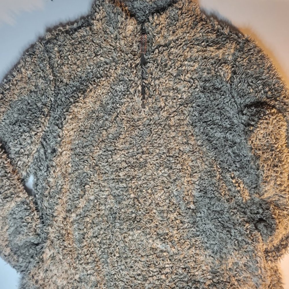 Original Weatherproof Vintage | Faux Sherpa Lined Three Quarter Zip | Large